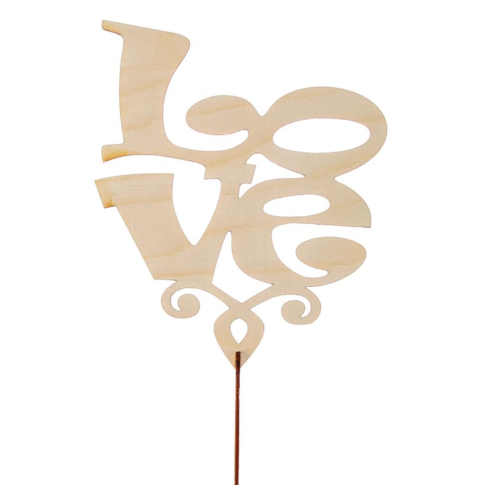 Топпер "love квадратный" большой,15x18 см