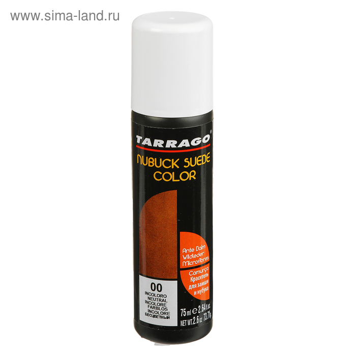 Краска для замши Tarrago Nubuck Color 000, бесцветный, флакон, 75 мл краска для замши tarrago nubuck suede renovator 000 бесцветный 250 мл