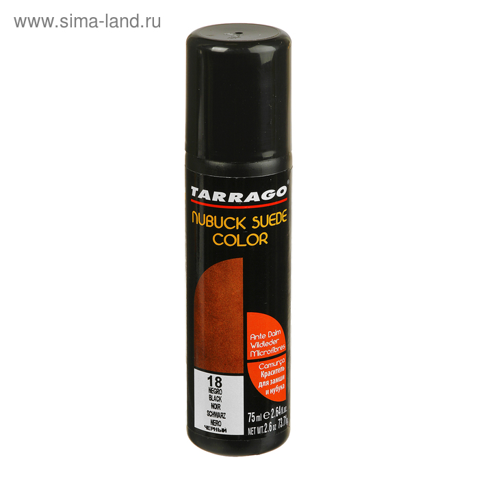 Краска для замши Tarrago Nubuck Color 018, цвет чёрный, 75 мл краска для замши tarrago nubuck color 018 цвет чёрный 75 мл