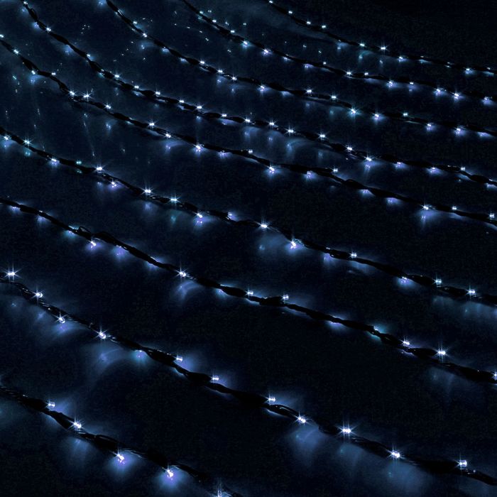 УЦЕНКА Гирлянда "Дождь" улич. Ш:2 м, В:6 м, нить темная, LED-1500-220V, контр. 8 р, БЕЛЫЙ