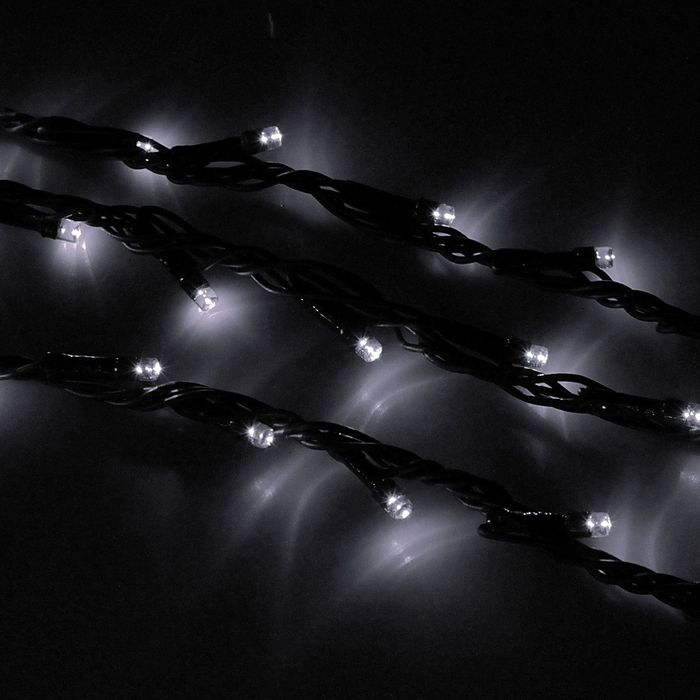 УЦЕНКА Гирлянда "Дождь" улич. Ш:2 м, В:6 м, нить темная, LED-1500-220V, контр. 8 р, БЕЛЫЙ