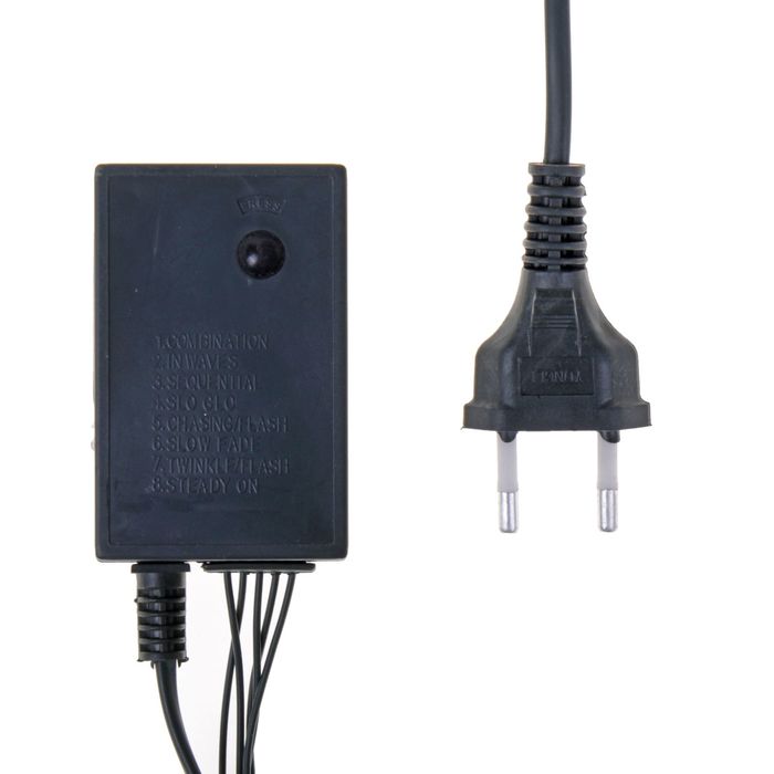 УЦЕНКА Гирлянда "Дождь" улич. Ш:2 м, В:6 м, нить темная, LED-1500-220V, контр. 8 р, БЕЛЫЙ