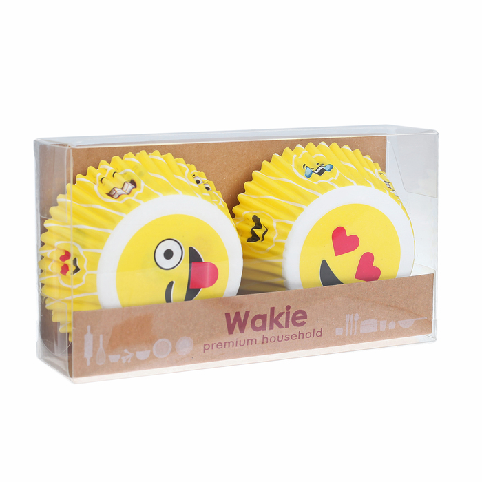 Формочки для выпекания кексов "Смайлики", набор 48 шт.