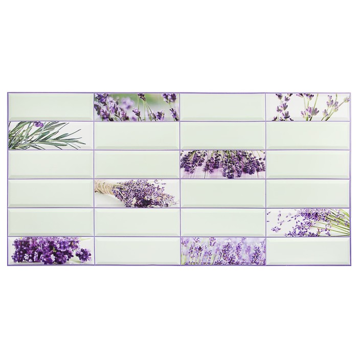 Панель ПВХ Плитка Лиловая 955*480 мм