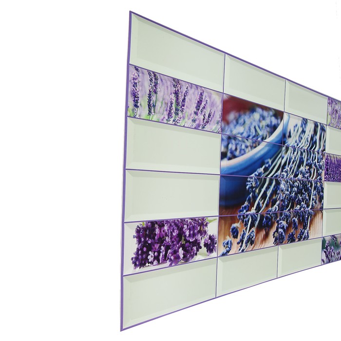 Панель ПВХ Плитка Лиловое панно 955*480 мм