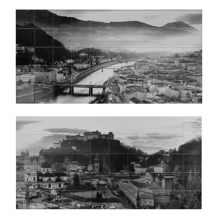 Панель ПВХ Плитка ЗАЛЬЦБУРГ в 2 частях 964х484 мм х 2 шт