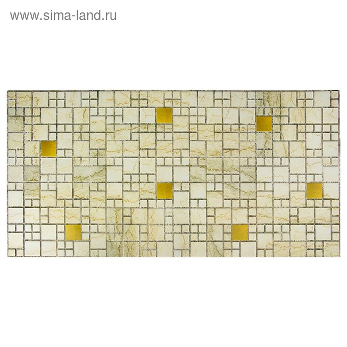 Панель ПВХ Мозаика Мрамор с золотом 955х480 мм шт