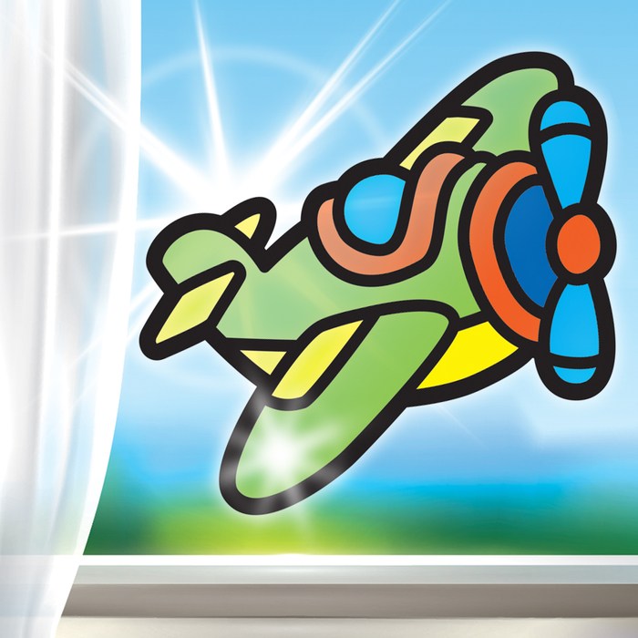 Витраж из бумаги своими руками "Самолет"