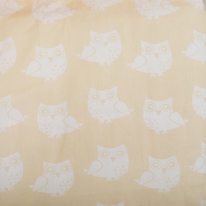 Комплект в кроватку ПРЕМИУМ Совушки, 22 предмета, цв беж/пресик, бязь