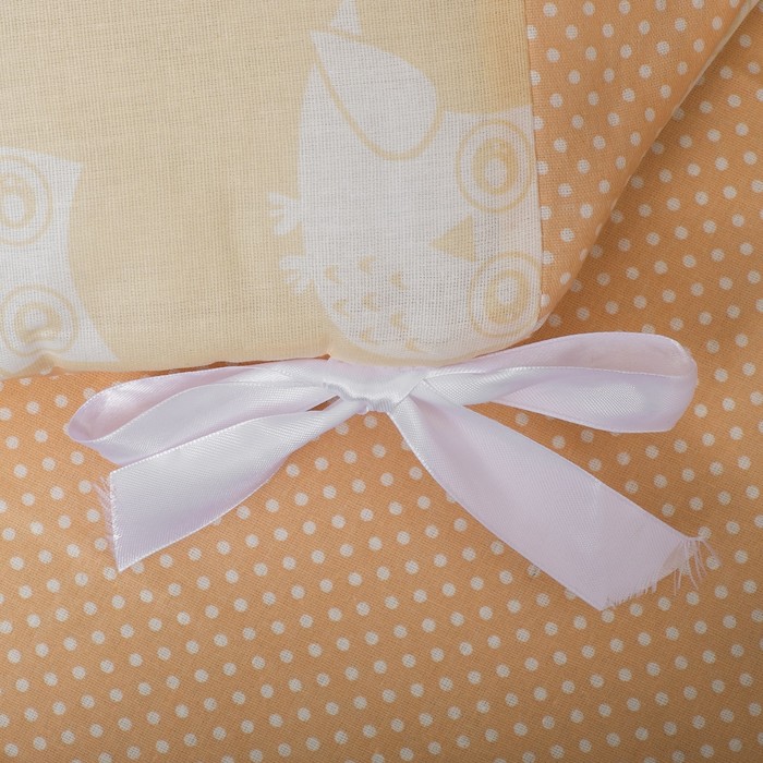 Комплект в кроватку ПРЕМИУМ Совушки, 22 предмета, цв беж/пресик, бязь