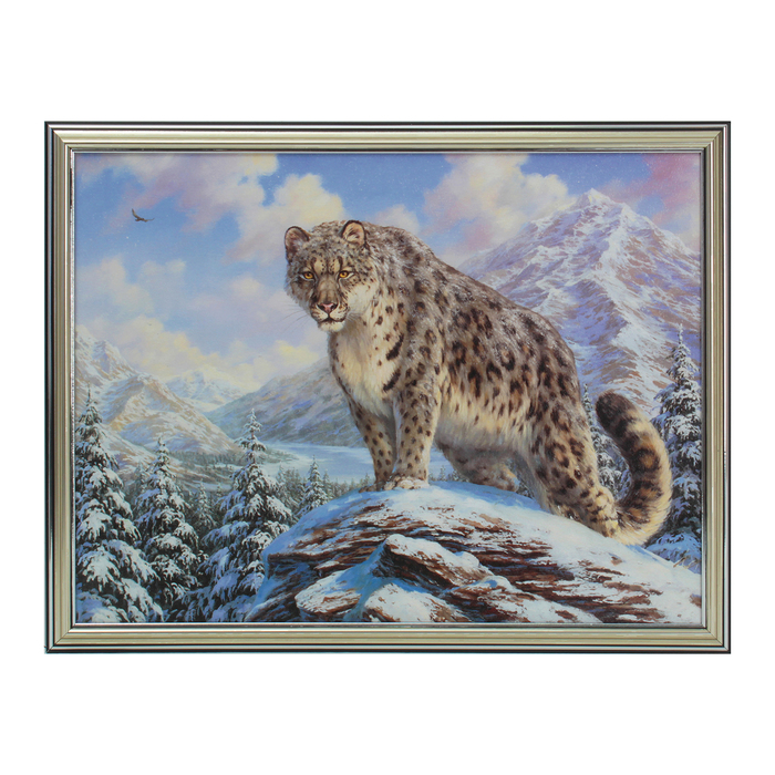 Картина "Хищник в горах" 33*43 см