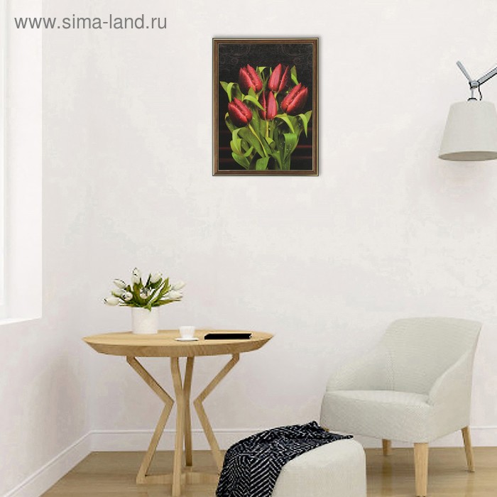 

Картина "Бордовые тюльпаны" 33*43 см