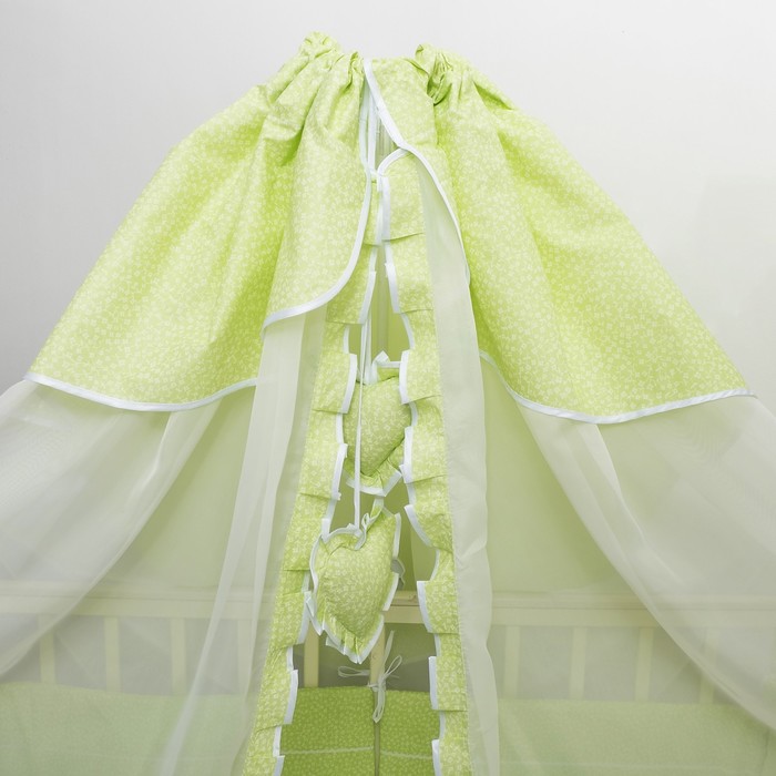 Комплект в кроватку Полянка, 11 предметов, цв салатовый, поплин