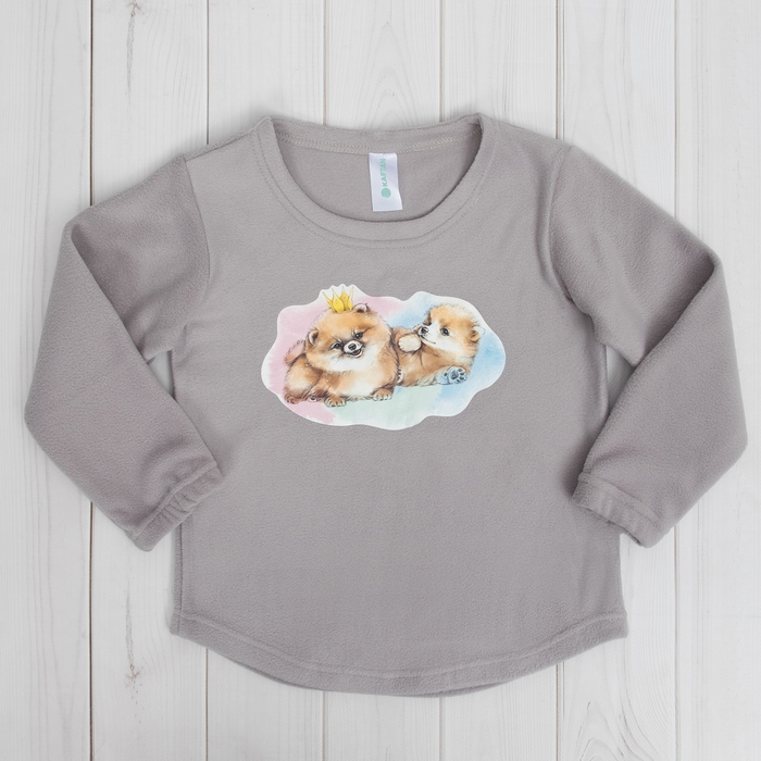 Джемпер детский KAFTAN "Шпицы" серый, рост 110-116 см, 5-6 лет, флис