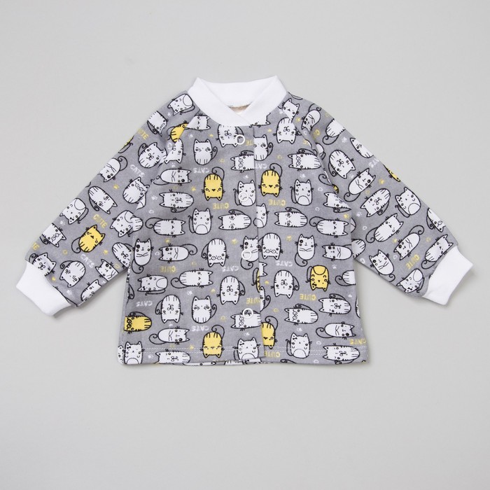 Кофта детская с длинным рукавом, рост  56 см, цвет серый к037с1_М