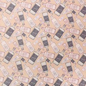 

Бумага упаковочная крафтовая «Бутылки виски», 50 × 70 см