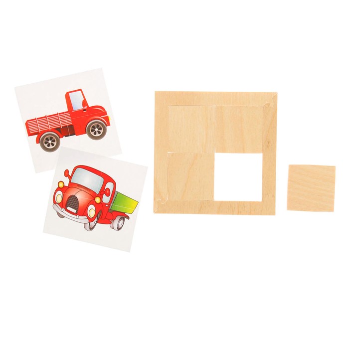 Пазл деревянный "Грузовые машины" 2 картинки