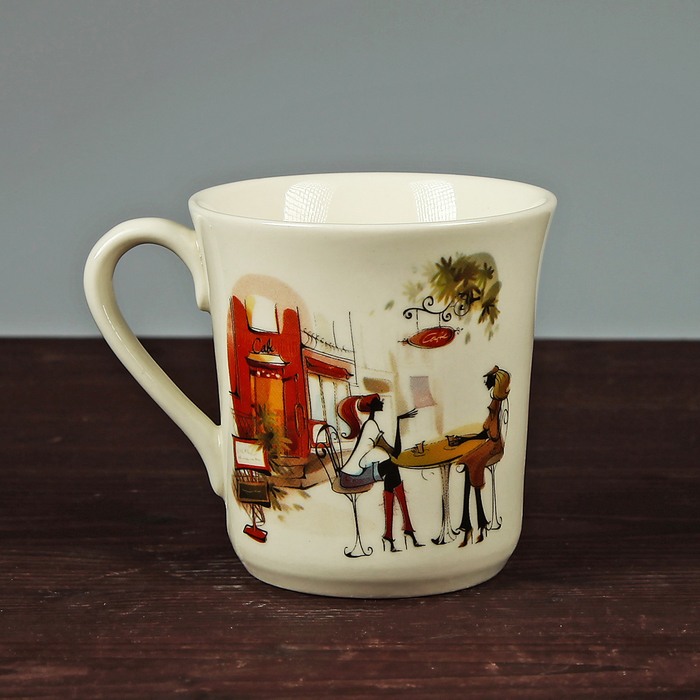 Кружка "Верона модница", деколь, 0,25 л, микс