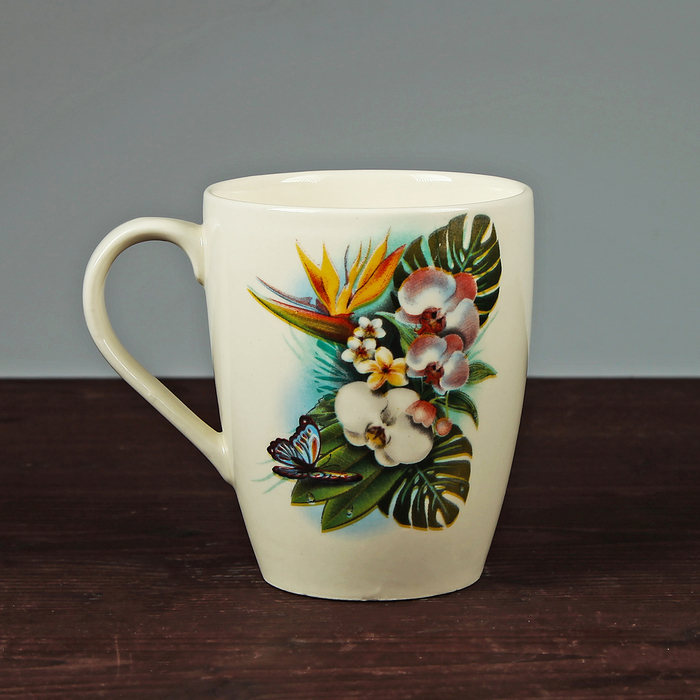 Кружка "Прованс", тропики, деколь, 0,4 л, микс