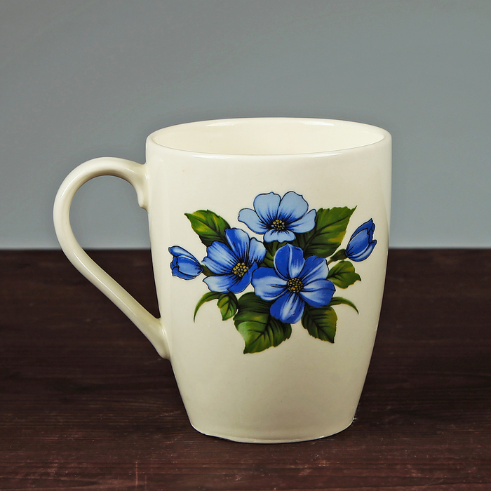 Кружка 0,4 л "Прованс" бисер, деколь