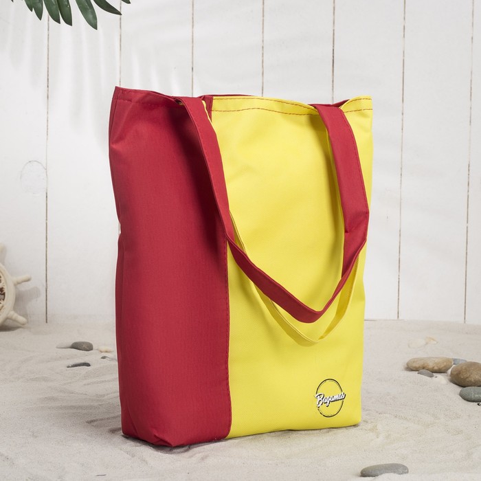 Сумка молодёжная Bagamas, 1 отдел без молнии, цвет красный/жёлтый