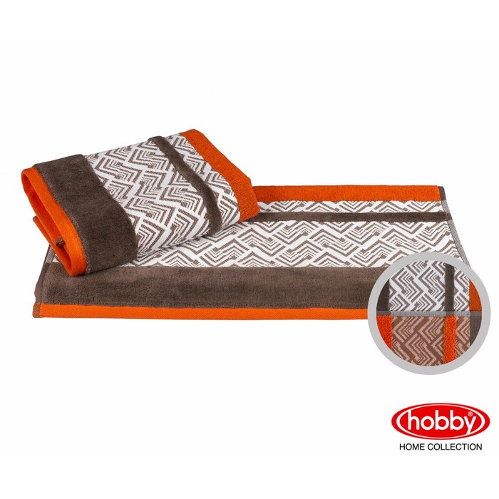 Полотенце махровое Nazende, размер 70х140 см, цвет оранжевый