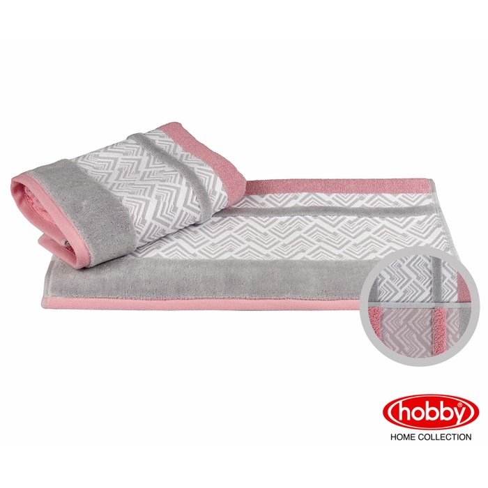 Полотенце махровое Nazende, размер 70х140 см, цвет розовый