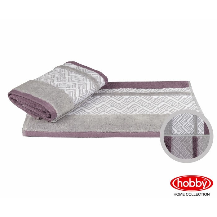 Полотенце махровое Nazende, размер 50х90 см, цвет светло-бордовый