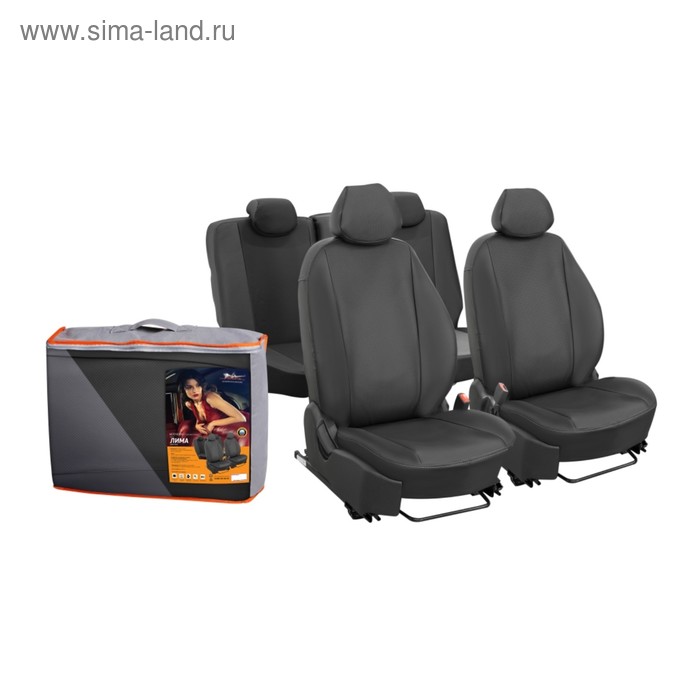 Авточехлы Airline ACCS-L-26 Лима, Hyundai Creta 2016-, 11 предметов, экокожа, черный