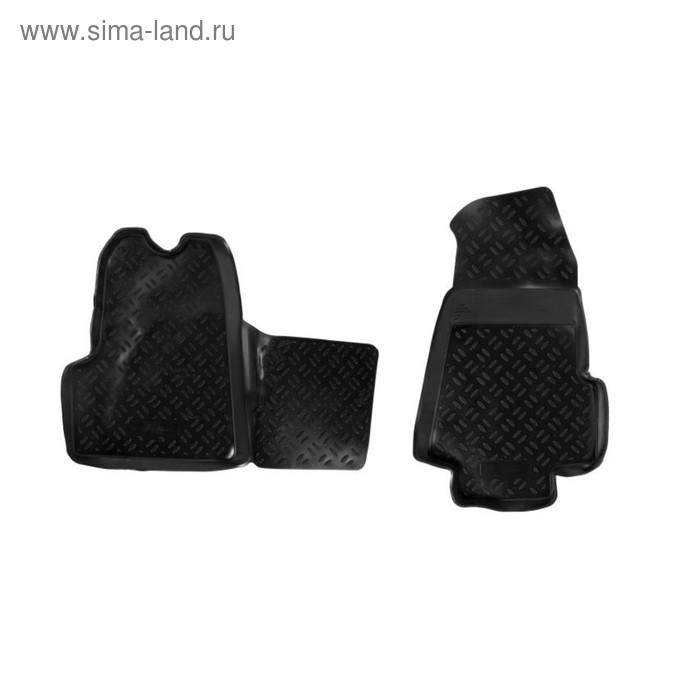 Коврик Airline ACM-PS-32, Ford Transit V 2006-14, передние, высокий борт, полимерные, набор 2 шт. коврик airline mercedes benz sprinter w906 volkswagen crafter 2006 высокий борт acm ps 44