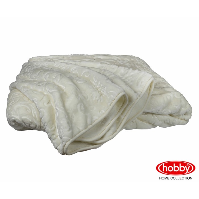 Покрывало Yelizaveta, размер 220х240 см, цвет кремовый, велсофт