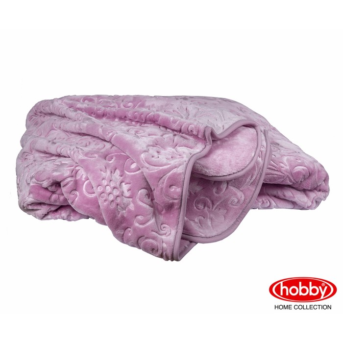 Покрывало Yelizaveta, размер 220х240 см, цвет лиловый, велсофт