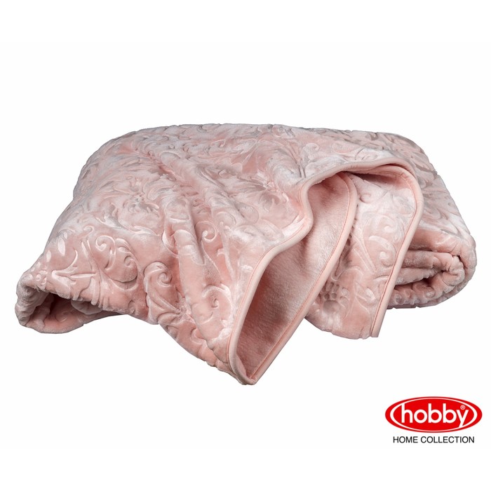 Покрывало Yelizaveta, размер 220х240 см, цвет пудра, велсофт