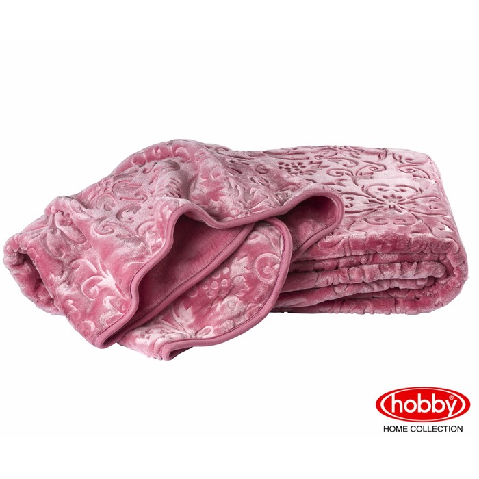 Покрывало Yelizaveta, размер 220х240 см, цвет тёмно-розовый, велсофт