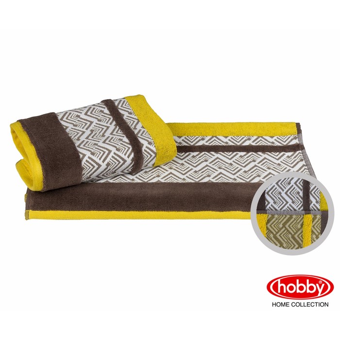 Полотенце махровое Nazende, размер 50х90 см, цвет жёлтый