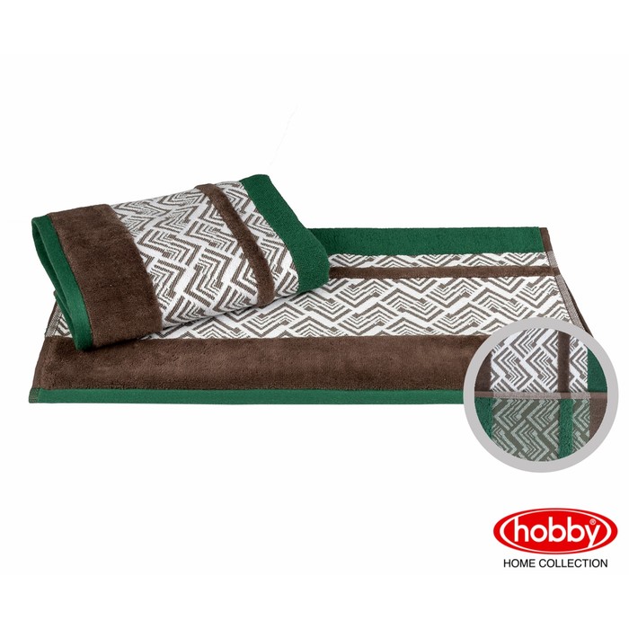 Полотенце махровое Nazende, размер 50х90 см, цвет зелёный