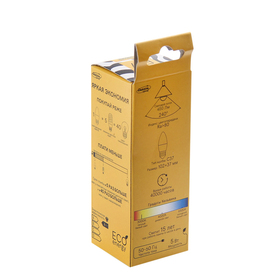 

Лампа cветодиодная Luazon Lighting, C37, 5 Вт, E27, 450 Лм, 3000 K, теплый белый
