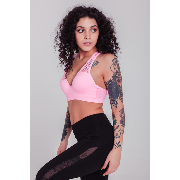 Спортивные легинсы с прозрачными вставками ONLITOP Fitness, размер 42-44, цвет чёрный