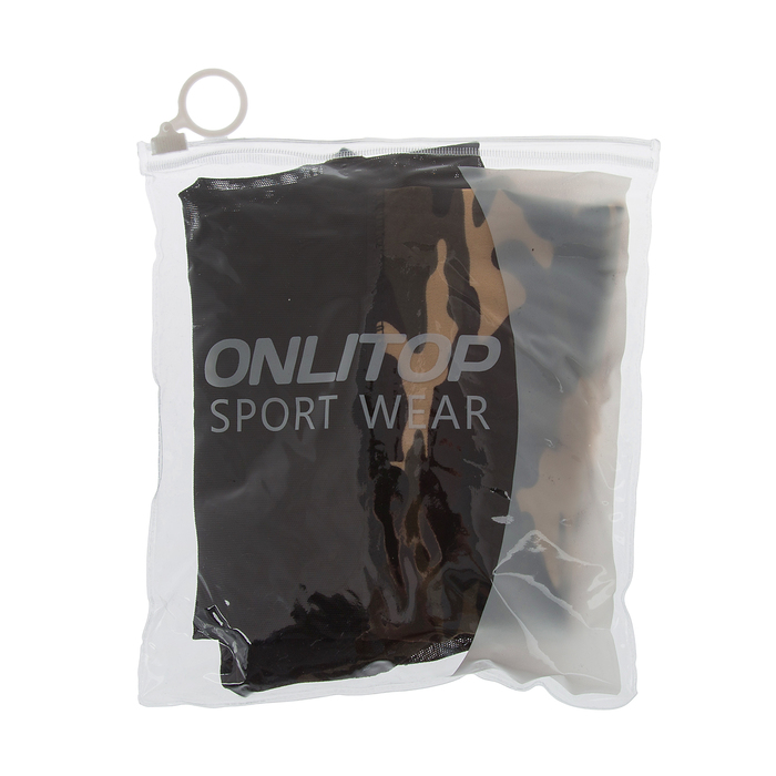 Спортивные легинсы с прозрачными вставками ONLITOP Military, размер 44-46, цвет хаки