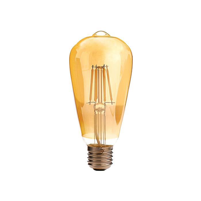 Лампа светодиодная "Ретро", ST64, 6 Вт, E27, 630 Лм, 2700 К, теплый белый, желтая