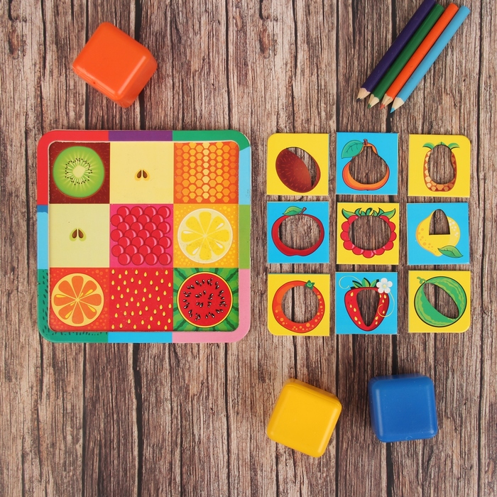 Рамка-вкладка с текстурами "Овощи-фрукты" двусторонняя