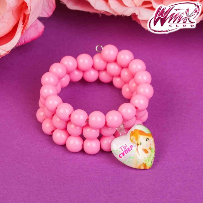 Браслет "Ты супер", Феи Винкс: Флора, 5 см