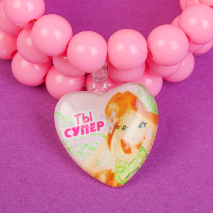 Браслет "Ты супер", Феи Винкс: Флора, 5 см