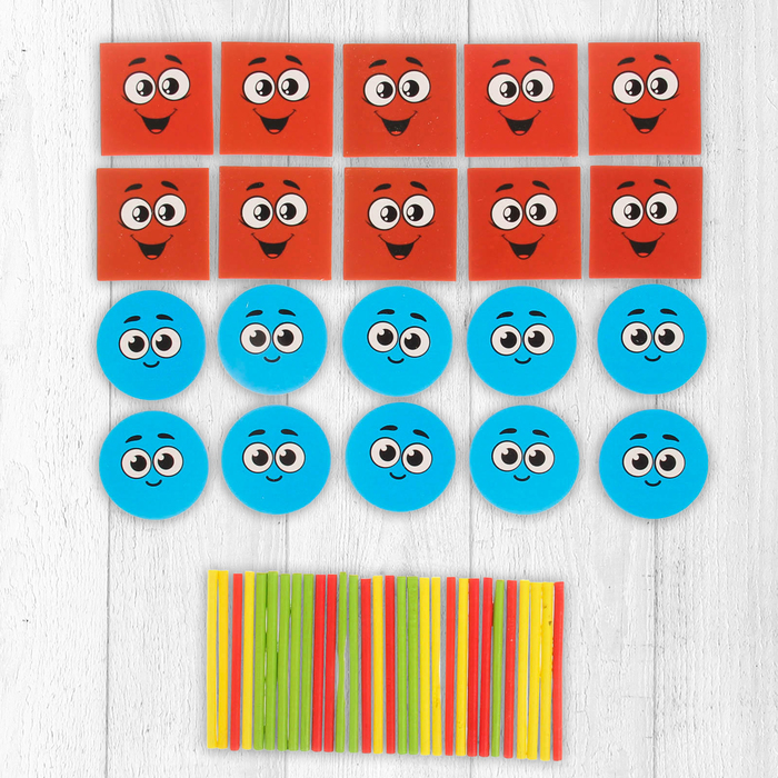 Счётный материал "Геометрические фигуры", 50 деталей