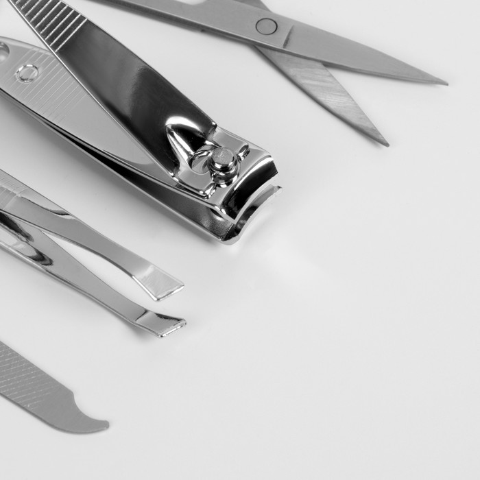 Набор маникюрный, 4 предмета, цвет чёрный