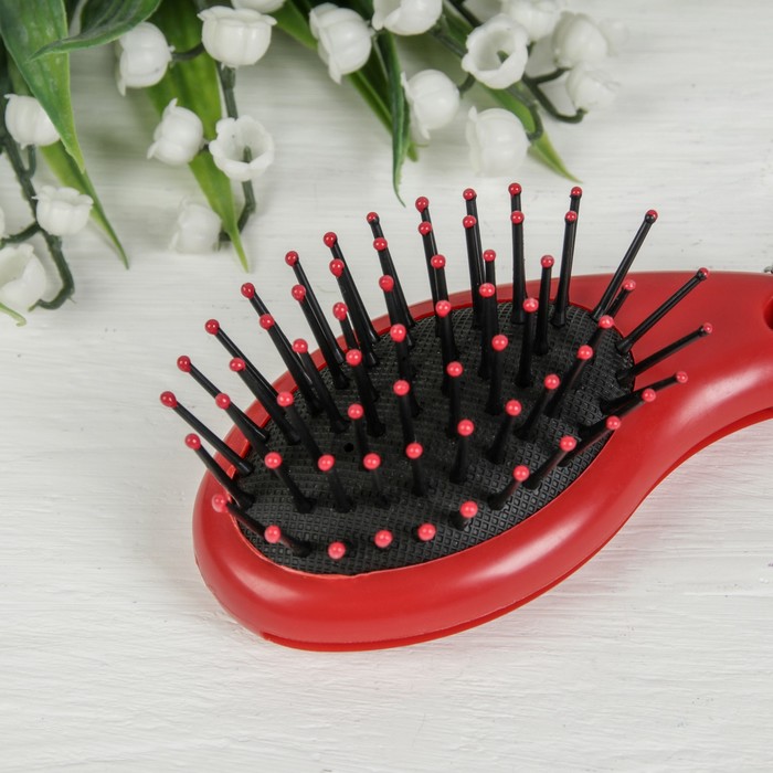 Расчёска складная с зеркалом, цвет МИКС