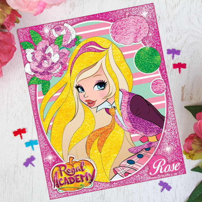 Фреска "Роуз" Королевская Академия блестками 1 цв. 2 гр,стека, песок 9 цв по 4 гр