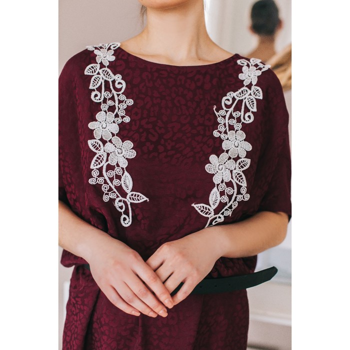 Аппликации пришивные, лейсы, 35,5*8,5см, пара, цвет белый