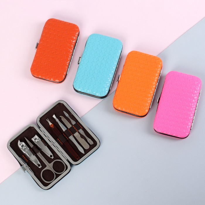 Набор маникюрный, 7 предметов, цвет МИКС