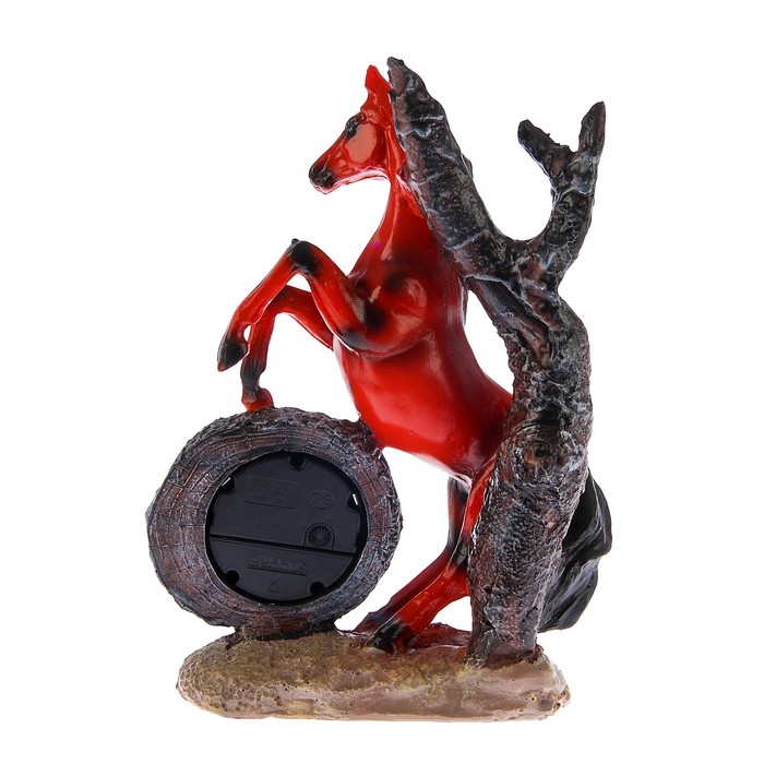 Часы настольные серия Полистоун. Конь, бат 1АА, 16*23см